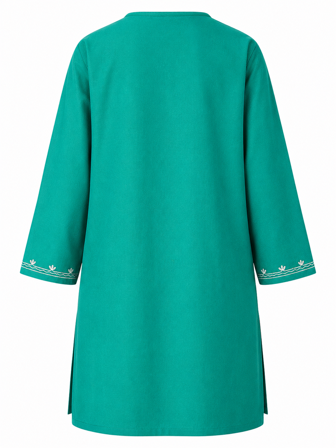 Noor : Aari embroidery summer kurti | Dark Teal